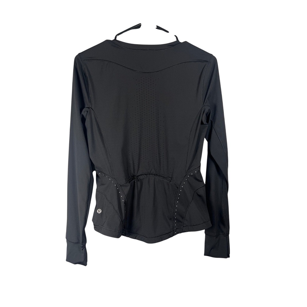 Lululemon Flash Forward Half Zip, Black, Size 6 - Picture 4 of 8